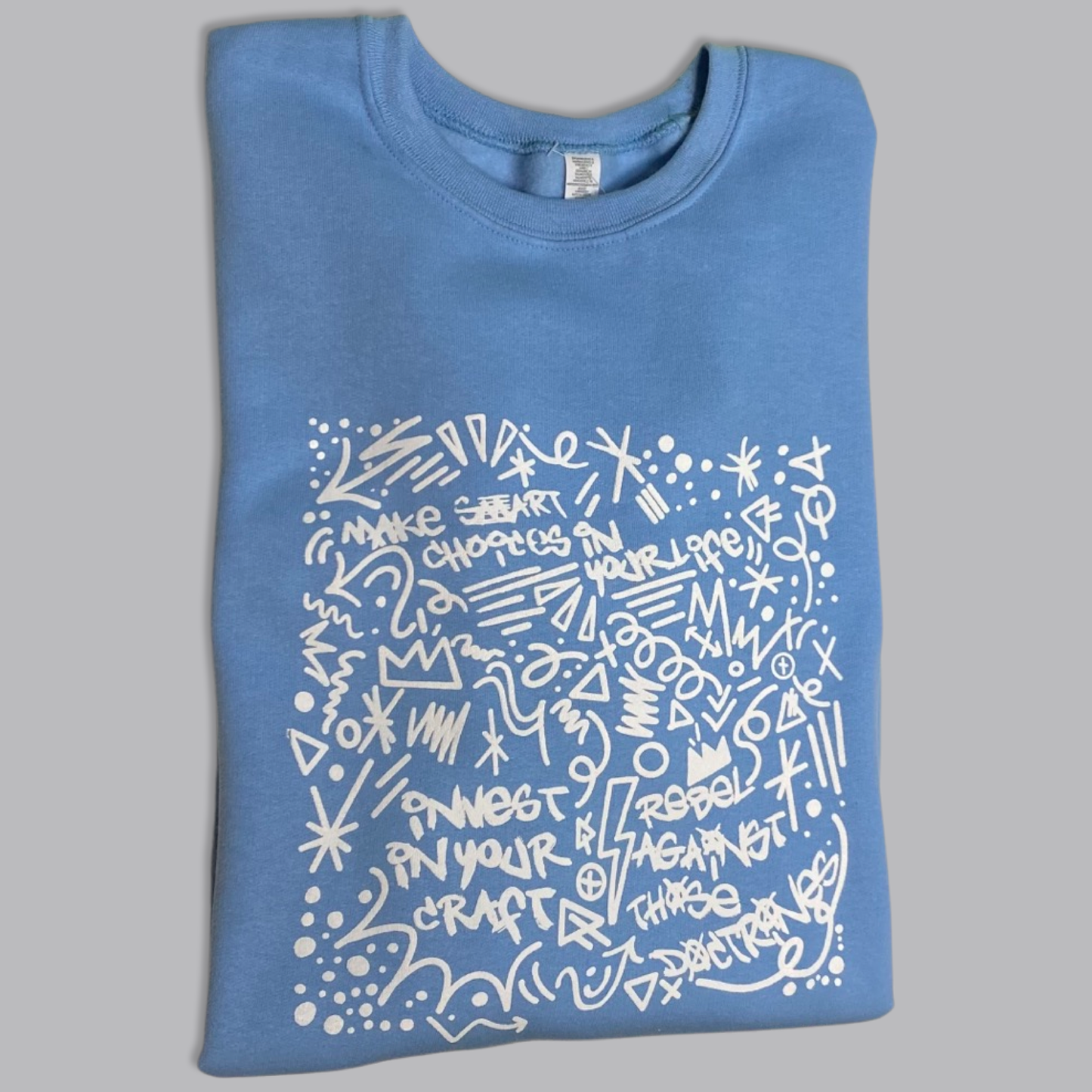 Choose Art, Blue/White