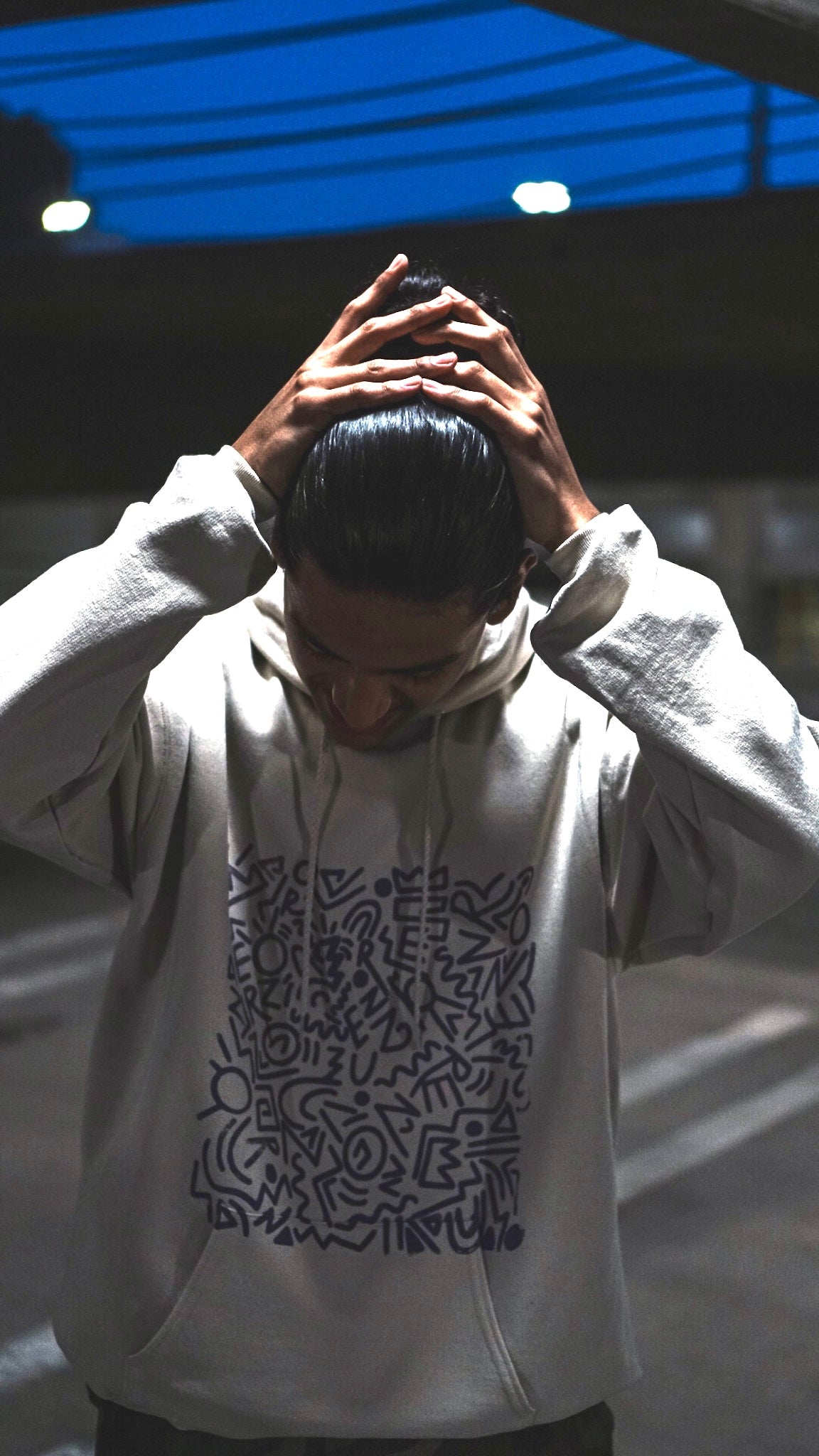 Hooded Sweater, Beige, Adult