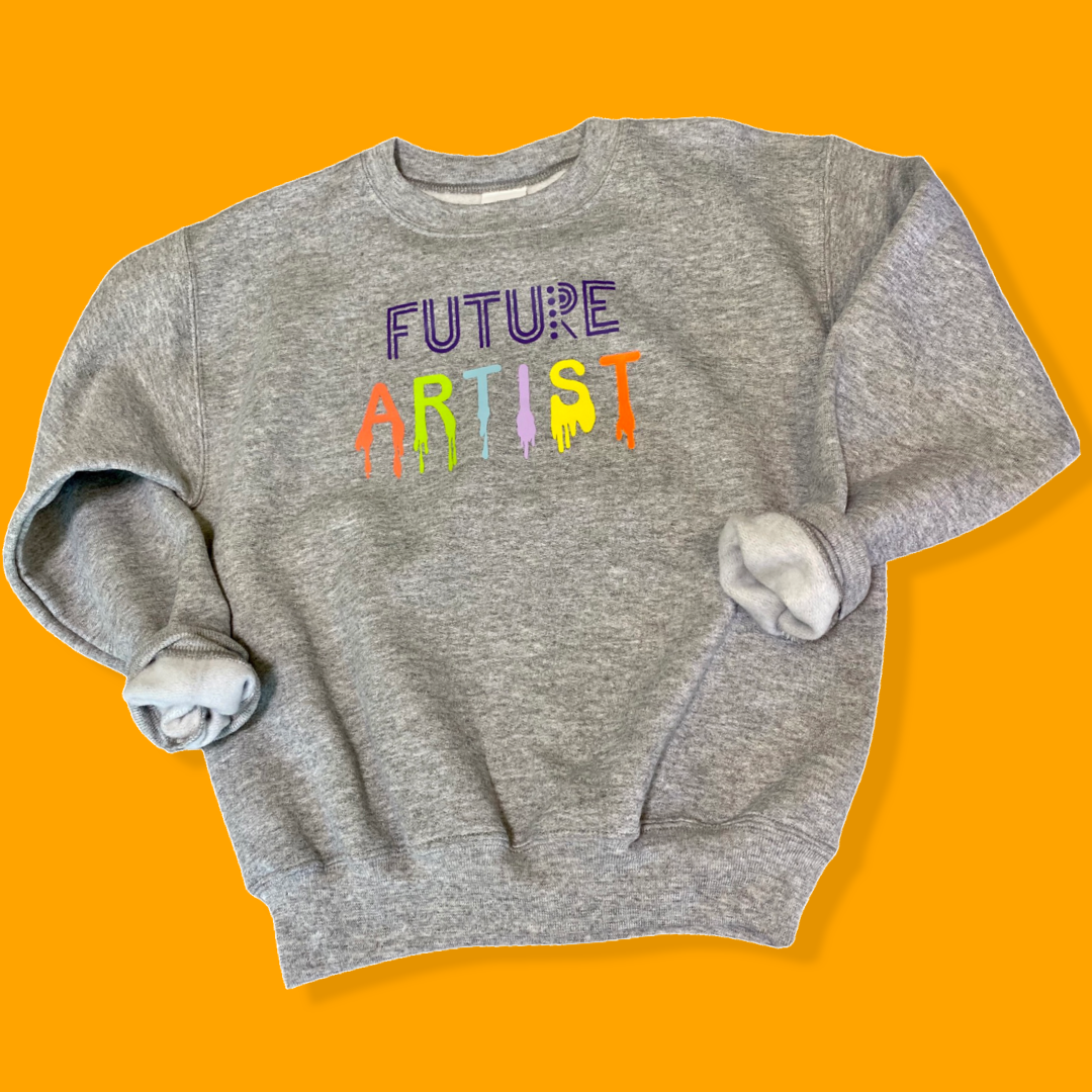 Future Artist, Crew Neck Fleece Sweater, Kids