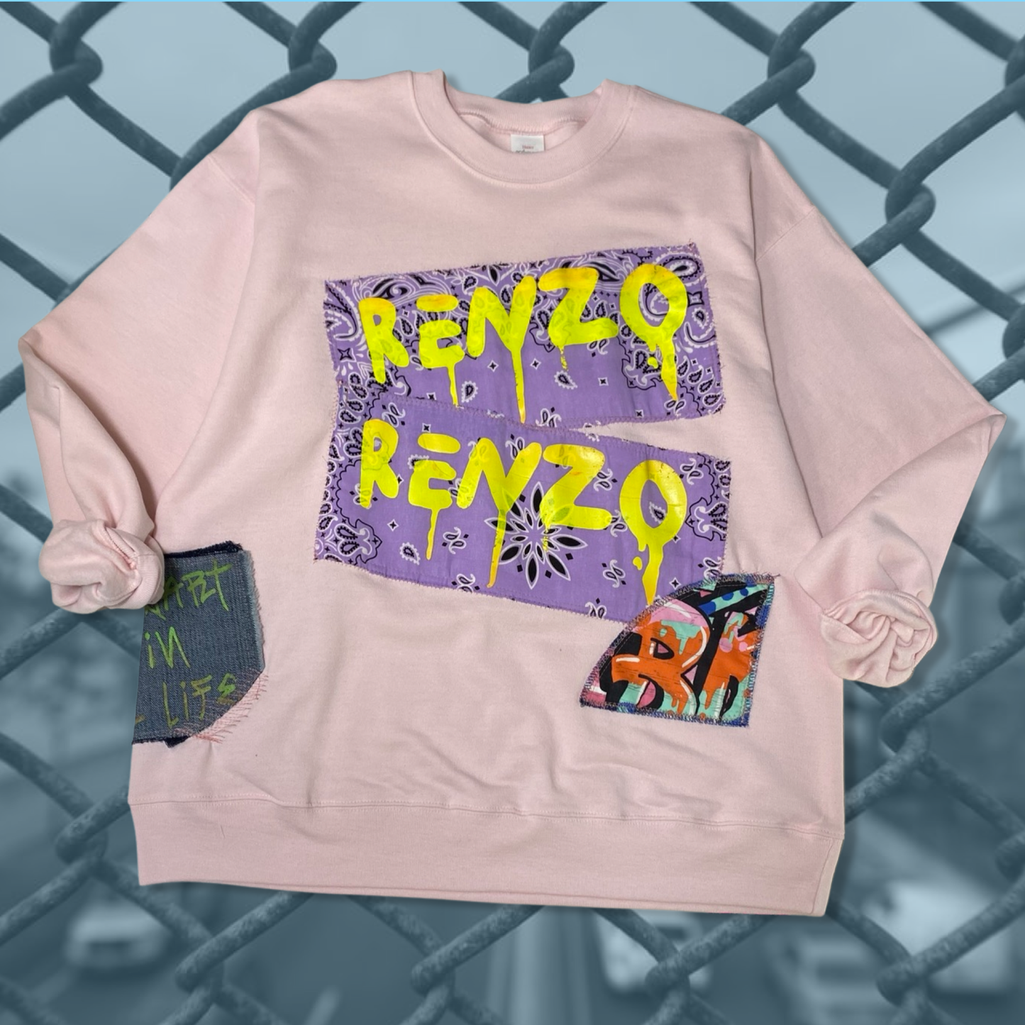 1:1 Patchwork Drip Sweater