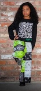 1/1 Exclusive Neon Patchwork Pants, Kids