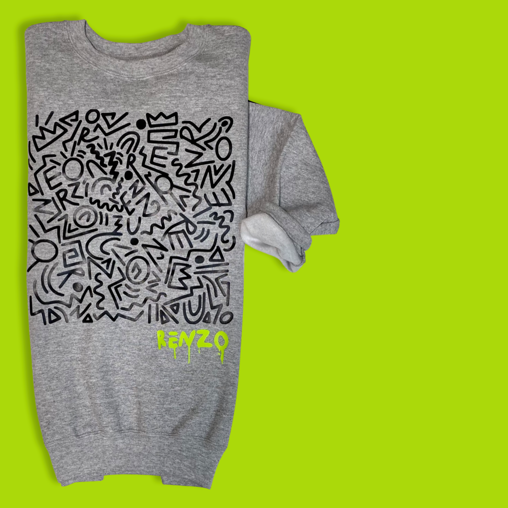 The Renzo Collective, Grey, Kids Crew Neck Sweater