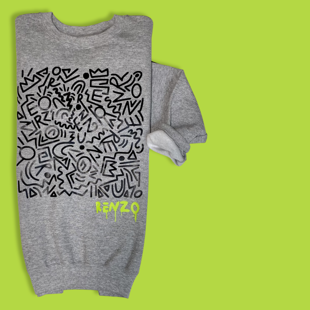 The Renzo Collective, Grey, Kids Crew Neck Sweater
