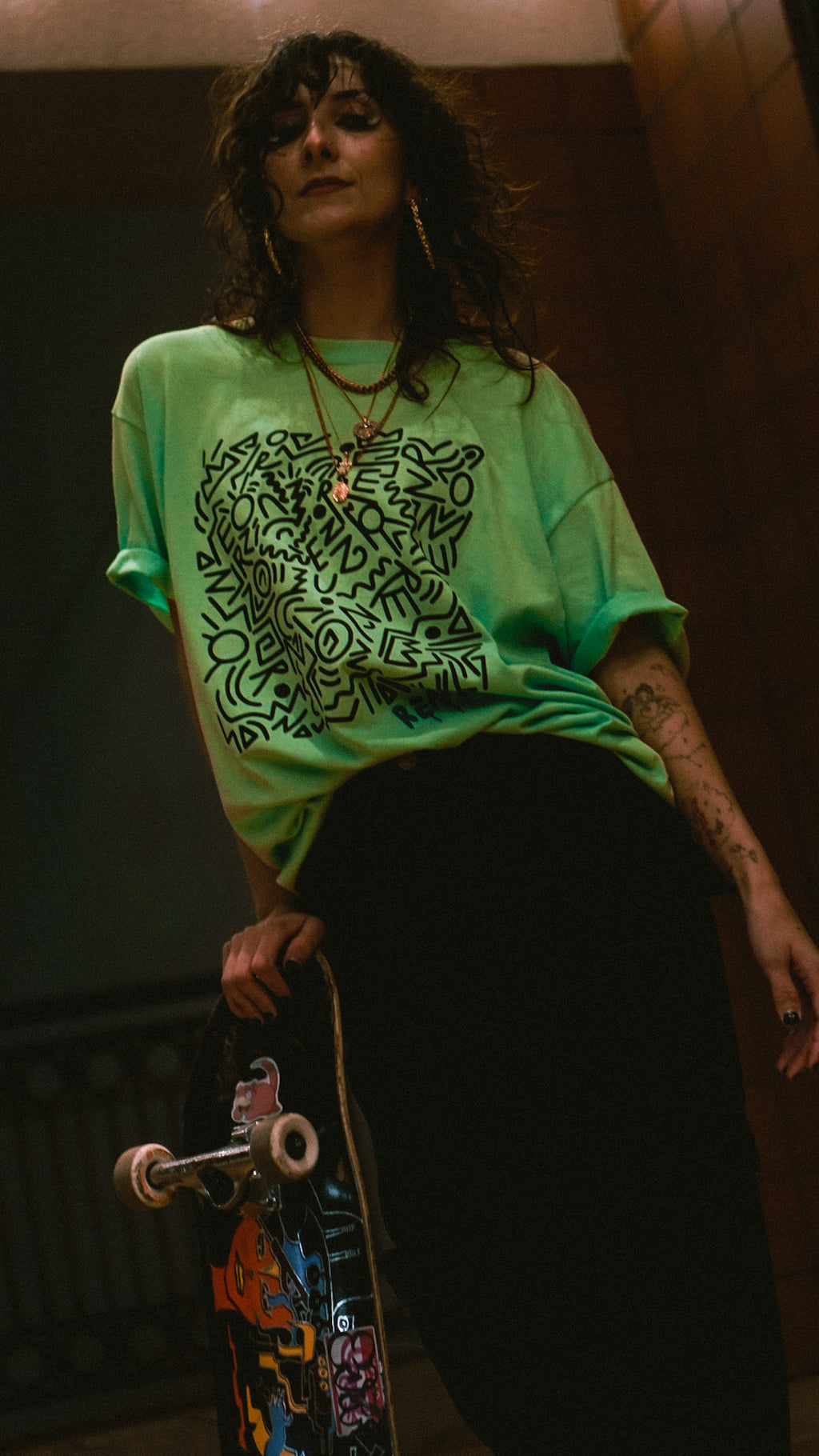 The Renzo Collective, Kids Graphic Tee, Magenta/Black