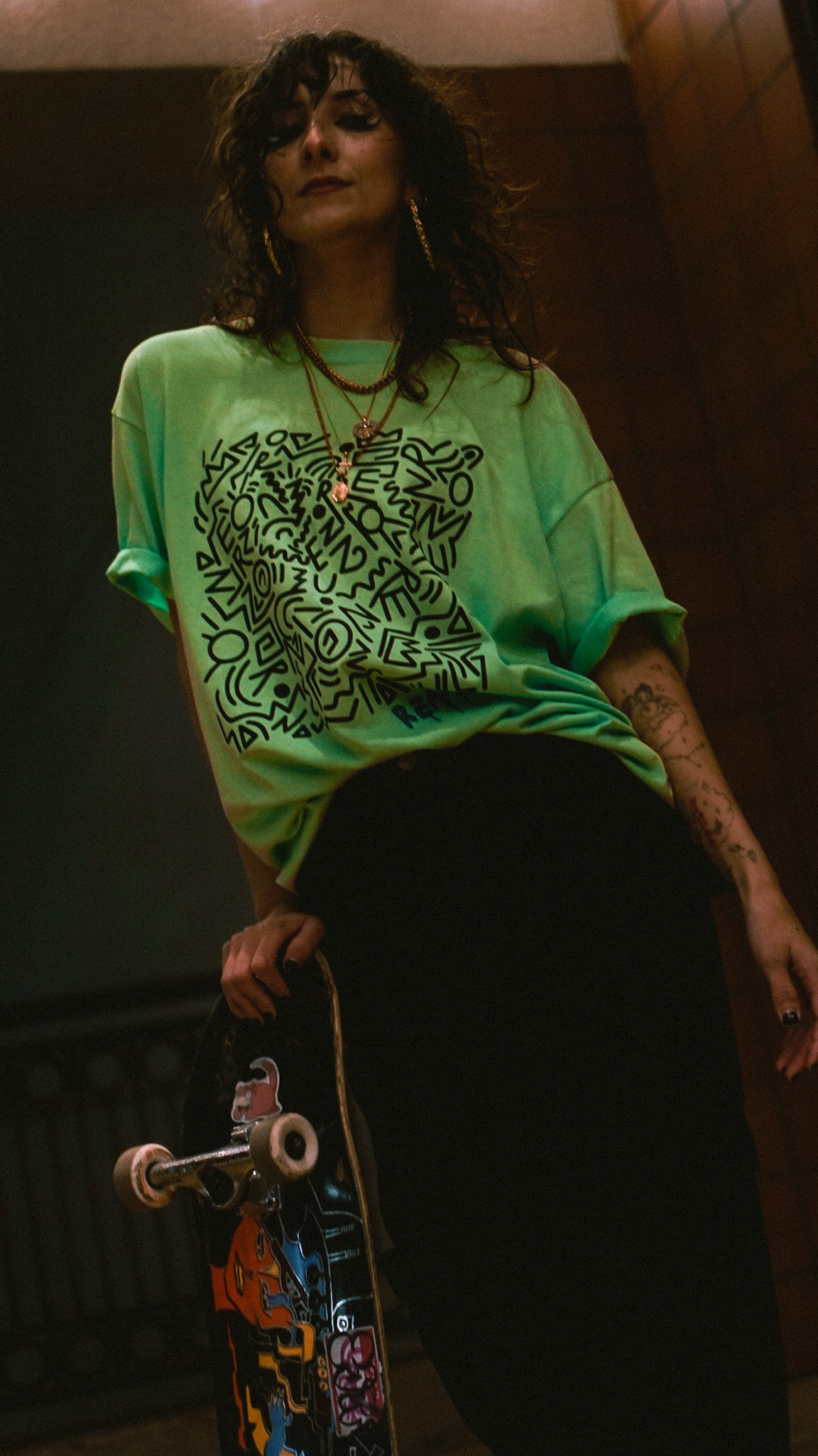 The Renzo Collective, Kids Graphic Tee, Magenta/Black