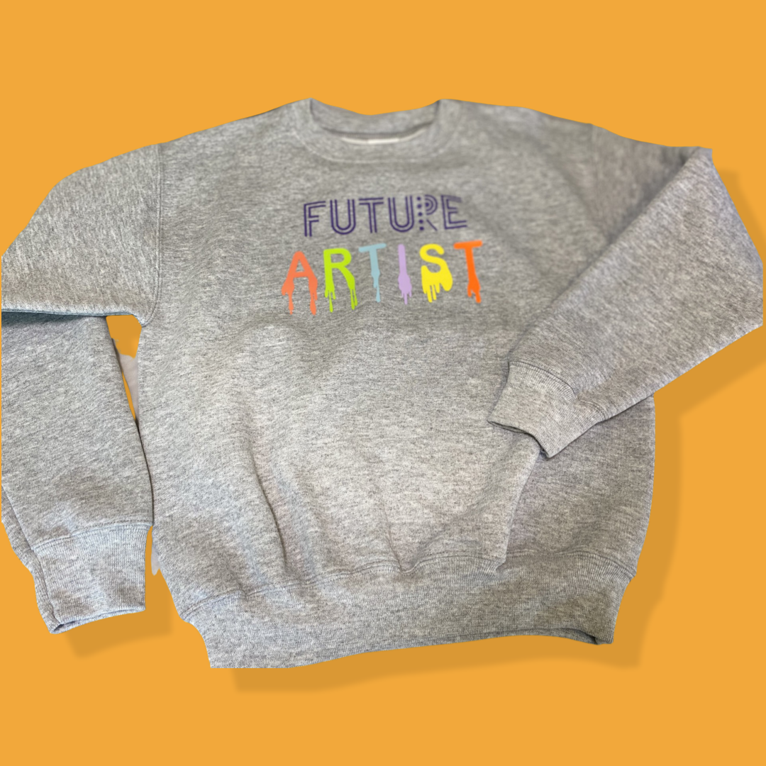 Future Artist, Crew Neck Fleece Sweater, Kids