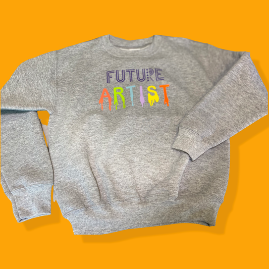 Future Artist, Crew Neck Fleece Sweater, Kids