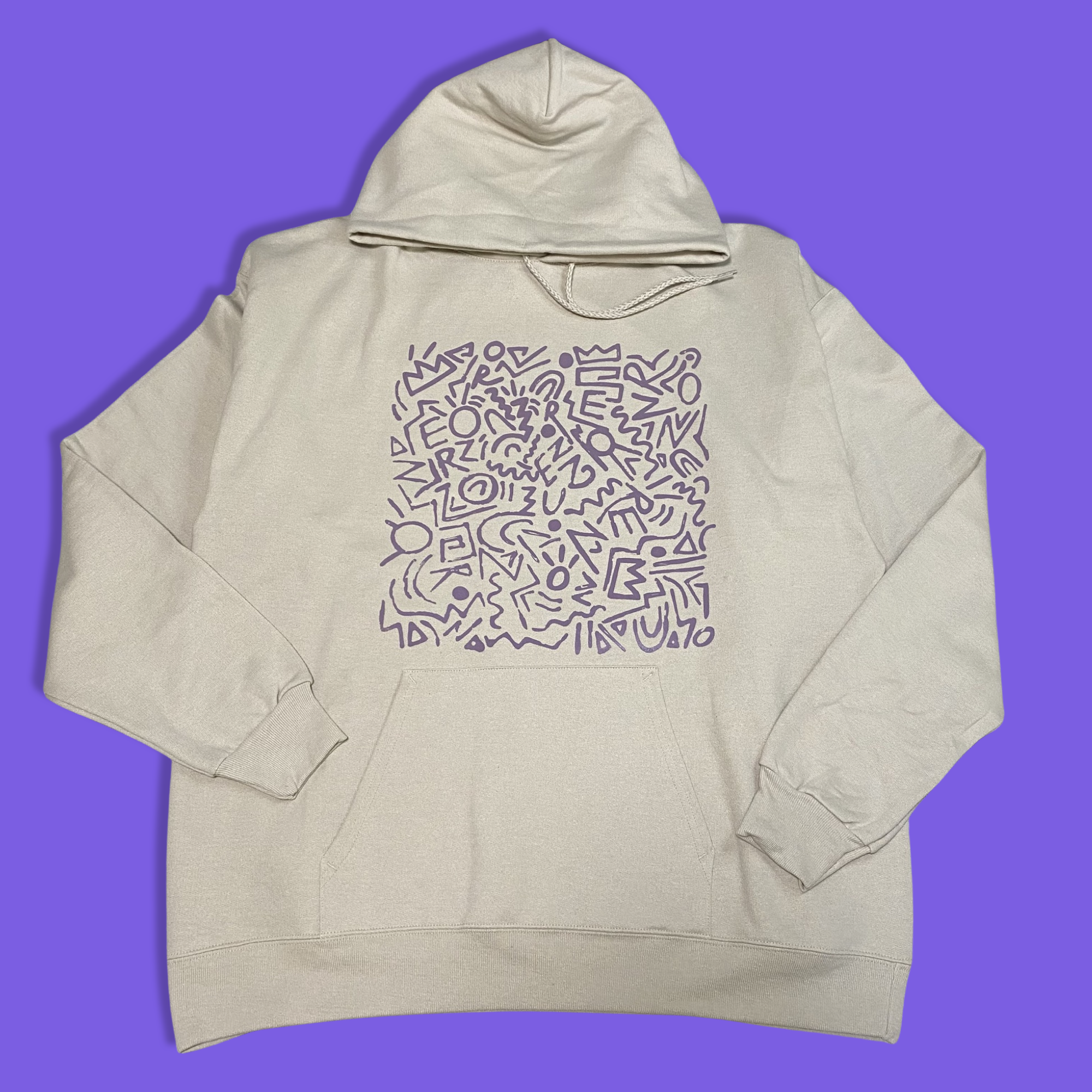 Hooded Sweater, Beige, Adult
