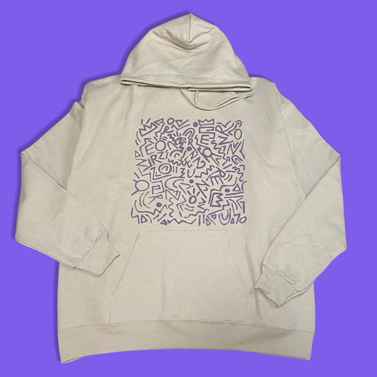 Hooded Sweater, Beige, Adult