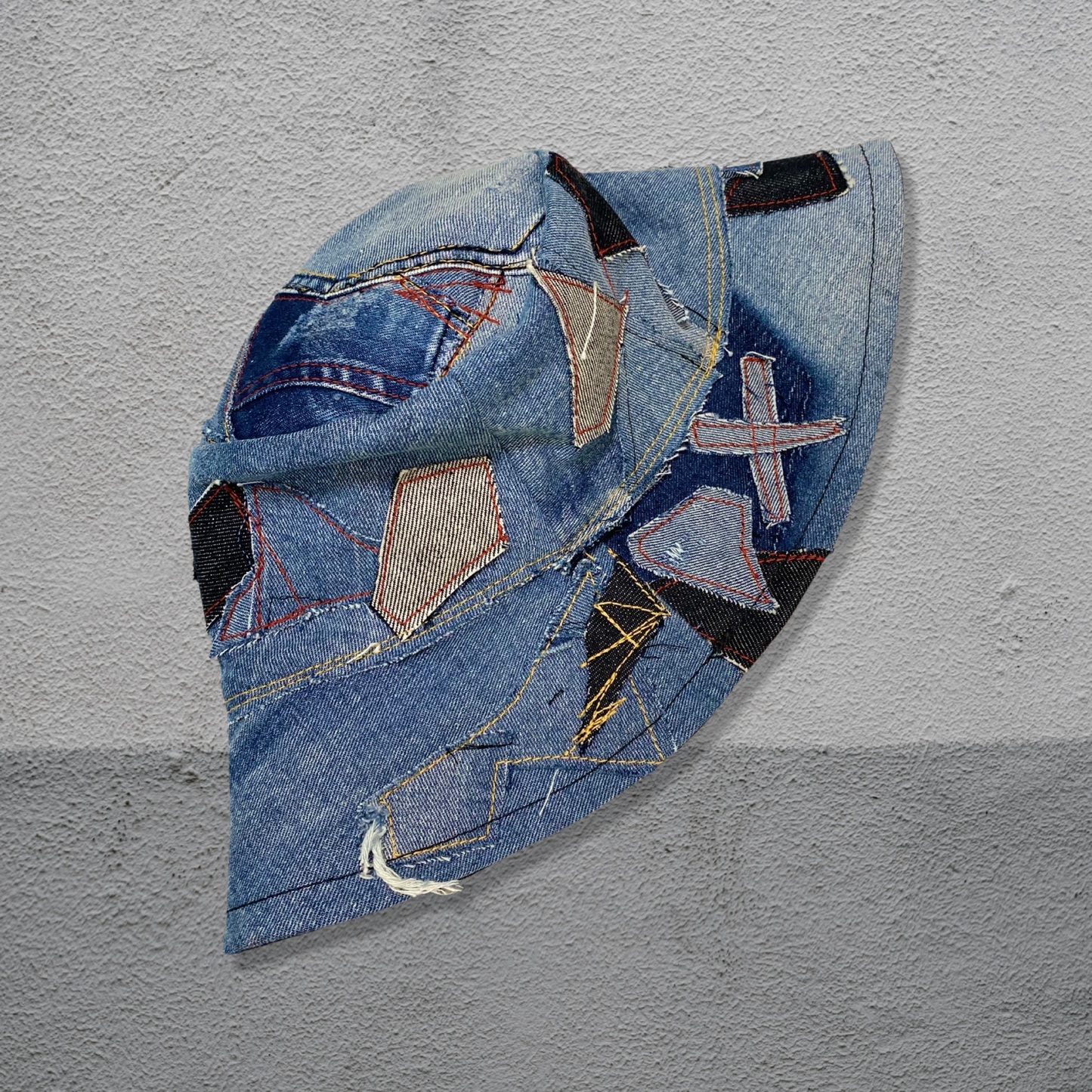 Upcycled Patchwork, Denim Bucket Hat