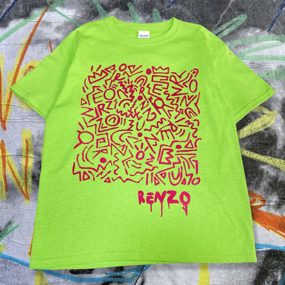 The Renzo Collective, Kids Graphic Tee, Magenta/Black