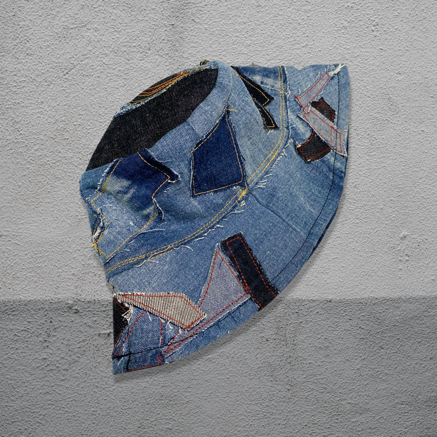 Upcycled Patchwork, Denim Bucket Hat