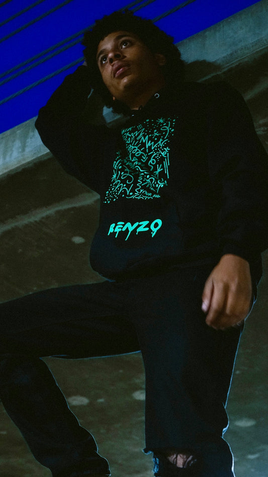 Hooded Sweater, Black, Adult