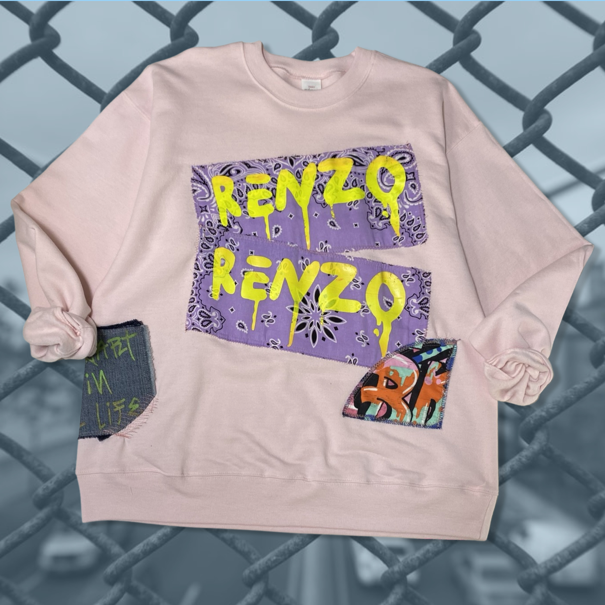 1:1 Patchwork Drip Sweater