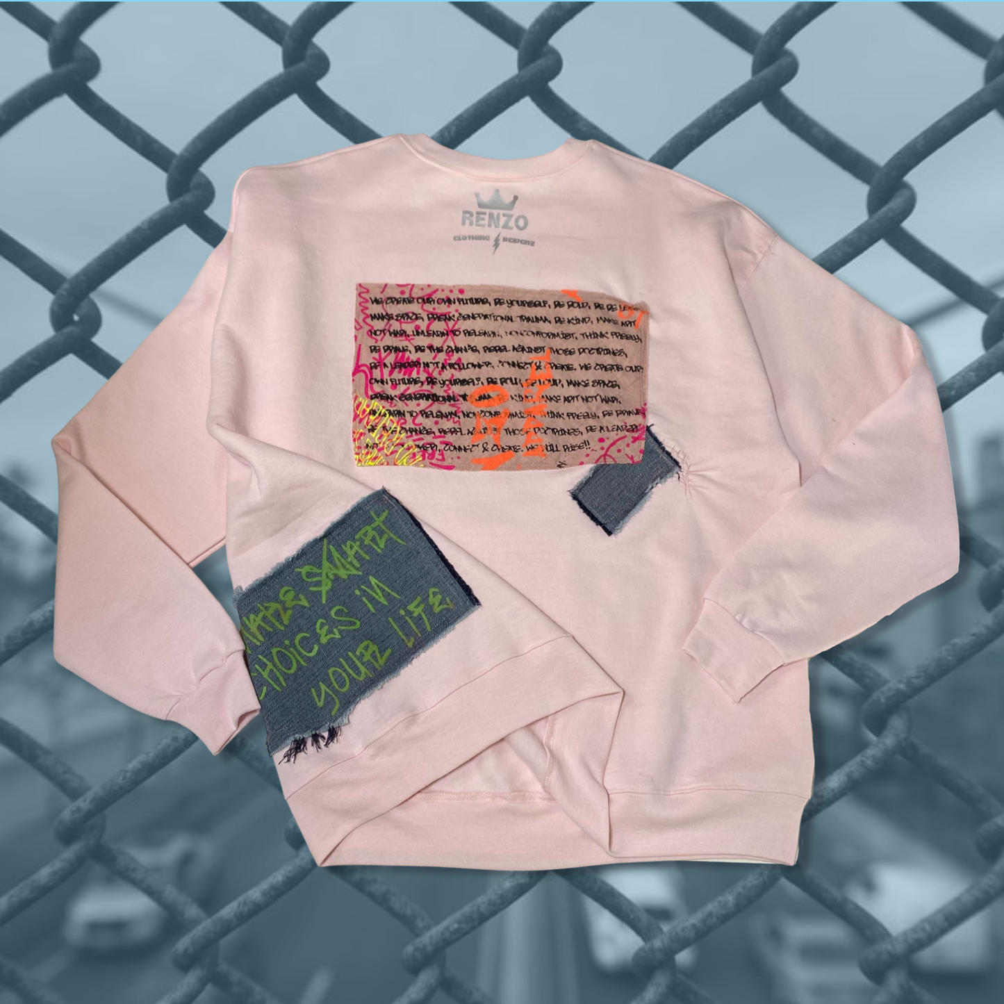 1:1 Patchwork Drip Sweater