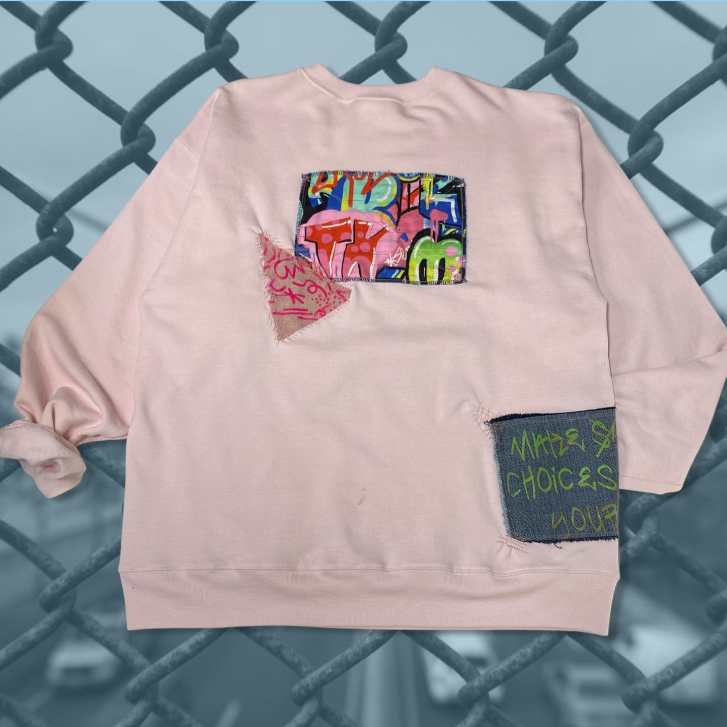 1:1 Patchwork Drip Sweater
