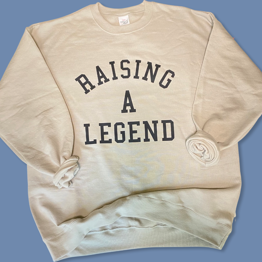 Raising A Legend, Fleece Crewneck Sweater, Adult
