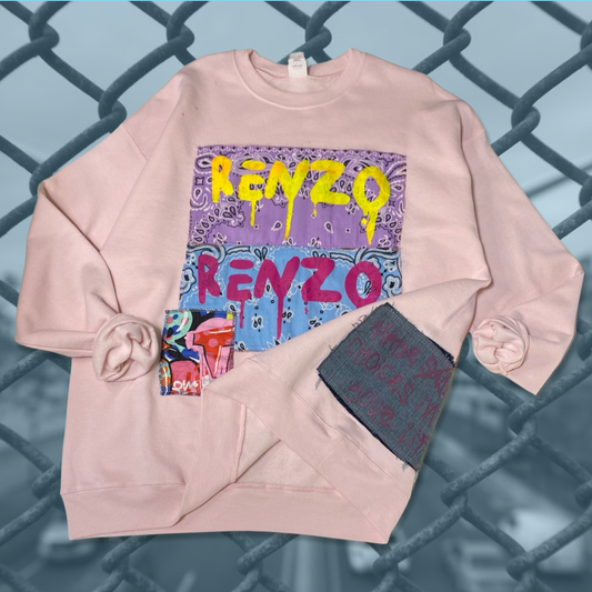 1:1 Patchwork Drip Sweater